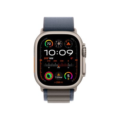 Фото 2 — Apple Watch Ultra 2 49 мм, корпус из титана, ремешок Alpine (M) Синий