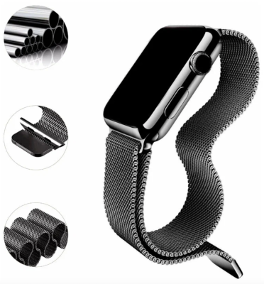 Фото 1 — Ремешок COTEetCI Apple Watch 42mm/44mm миланская петля черный